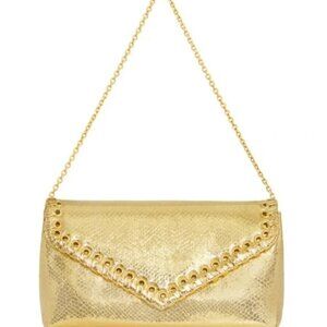 NWT Rebecca Minkoff Gold Whip Clutch